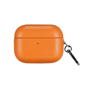 Чохол для AirPods Pro 2 Leather Case з карабіном Golden Brown