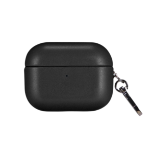 Чохол для AirPods 4 Leather Case з карабіном Black