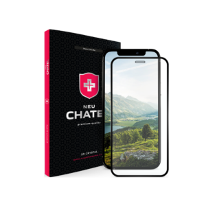 Захисне скло iPhone 12 Pro Max +NEU Chatel Full 2.5D Silk Narrow Border Crystal with Mesh