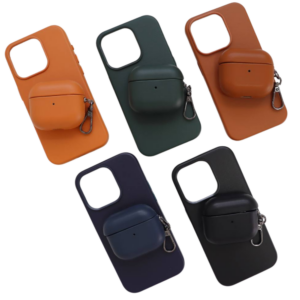 Чохол Leather Case з Карабіном для AirPods 4