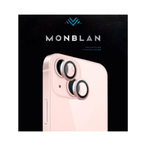 Захисне скло для камери iPhone 15/15 Plus Monblan Metal Ring Series Pink