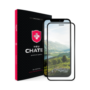 Захисне скло iPhone 12 Pro Max +NEU Chatel Full 2.5D Silk Narrow Border Crystal with Mesh