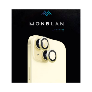 Захисне скло для камери iPhone 15/15 Plus Monblan Metal Ring Series Yellow