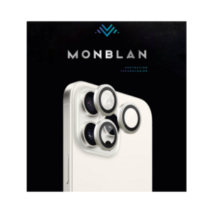 Захисне скло для камери iPhone 15 Pro/15 Pro Max Monblan Metal Ring Series White Titanium