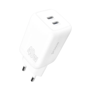 Зарядний пристрій 40W Proove Silicone Power (Type-C + Type-C), White