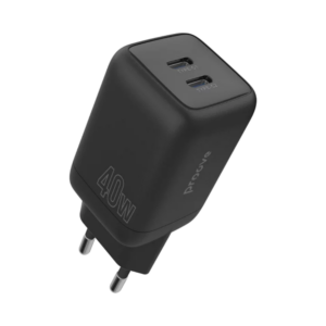 Зарядний пристрій 40W Proove Silicone Power (Type-C + Type-C), Black