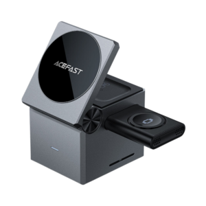 Бездротова зарядка Acefast E18 Desktop 3in1 Rubik’s Cube, Metal Gray