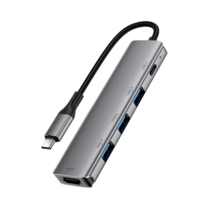 Хаб ACEFAST J16 5in1/ USB-C to 3+HDTV+3USB 3.0, Grey